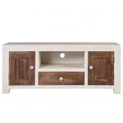 Wolf-Möbel TV-Lowboard Maison - Akazie massiv - Akazie Stone / Antik Weiß -Wohnzimmermöbel boutique en ligne 1000257236 220406 030 DETAILS P000000001000257236