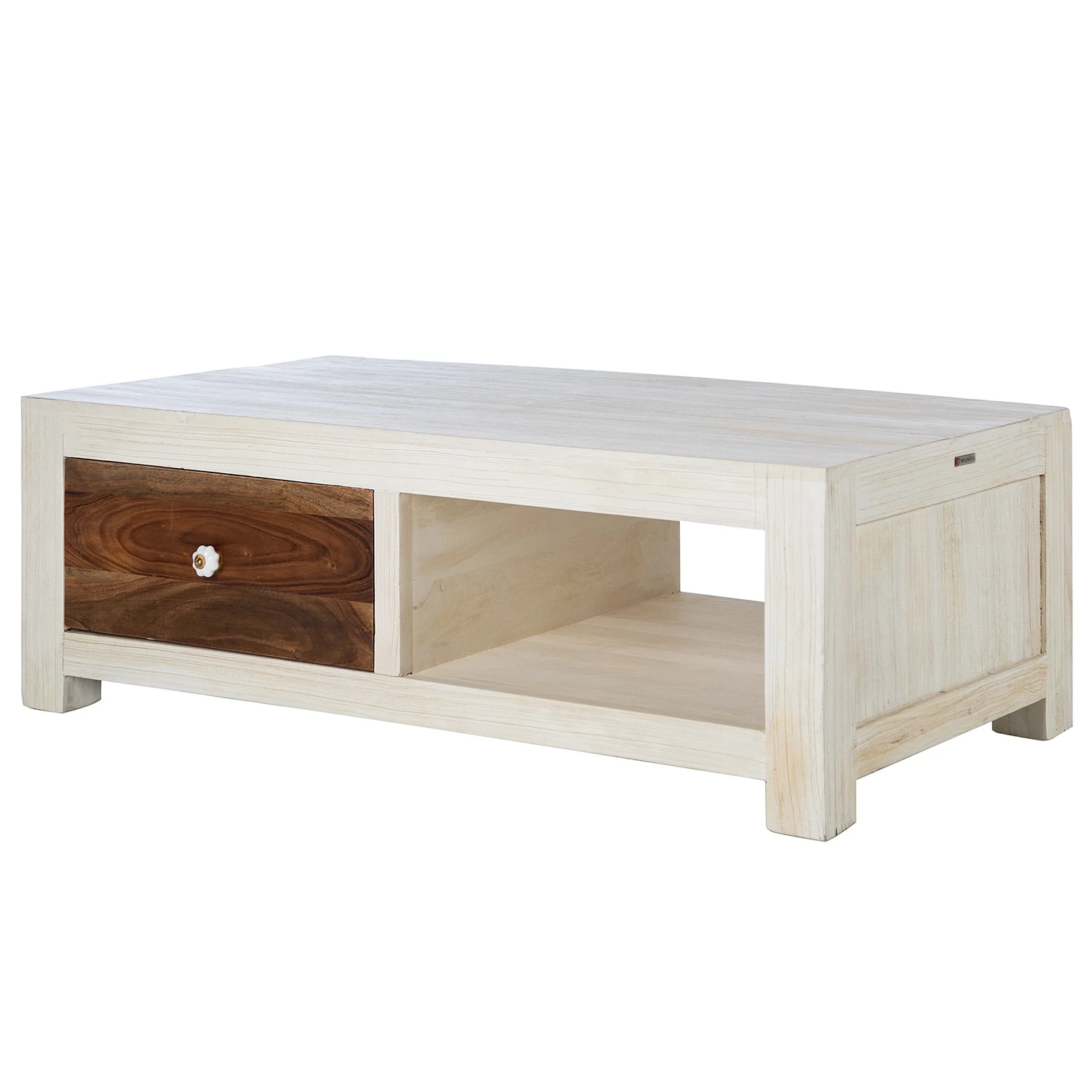 Wolf-Möbel Couchtisch Maison - Akazie massiv - Akazie Stone / Antik Weiß 1 Wolf-Möbel Couchtisch Maison - Akazie massiv - Akazie Stone / Antik Weiß