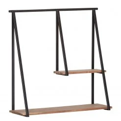 Red Living Wandregal Haina - Akazie massiv / Metall - Akazie / Anthrazit