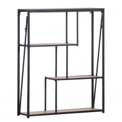 Red Living Wandregal Cap Cana - Echtholzfurnier / Metall - Spießtanne / Schwarz