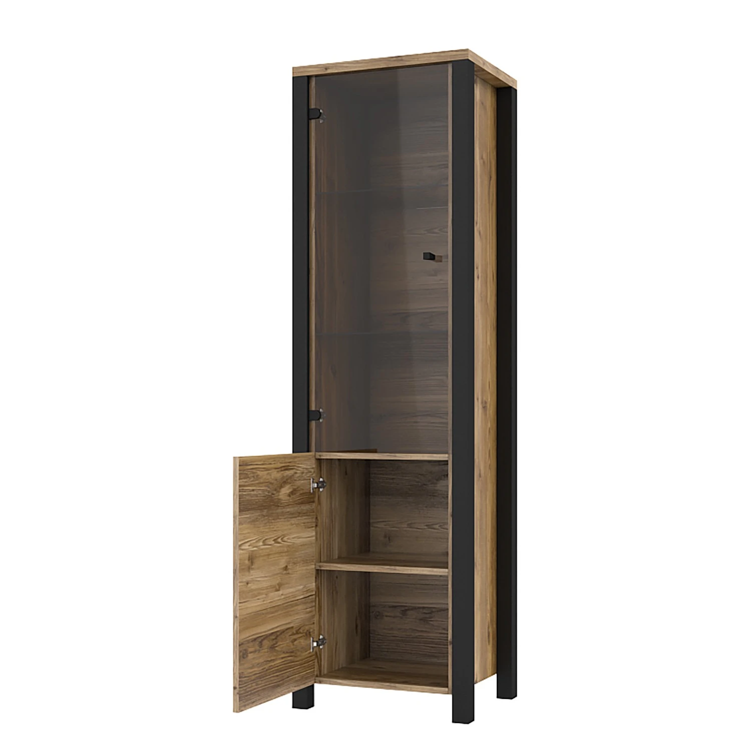 Red Living Wohnwand Velleron I (4-teilig) - Fichte Dekor / Matt Schwarz 9 Red Living Wohnwand Velleron I (4-teilig) - Fichte Dekor / Matt Schwarz – Bild 9