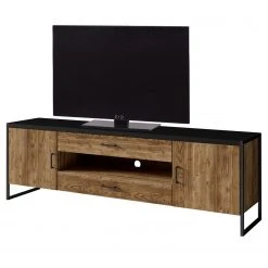 Red Living Wohnwand Turriers (3-teilig) - Fichte Dekor / Matt Schwarz -Wohnzimmermöbel boutique en ligne 1000259843 210413 14132200040 DETAILS P000000001000259843