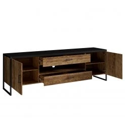 Red Living Wohnwand Turriers (3-teilig) - Fichte Dekor / Matt Schwarz -Wohnzimmermöbel boutique en ligne 1000259843 210413 14132500042 DETAILS P000000001000259843