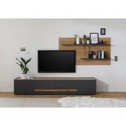 Norrwood Wandregal Olon - Anthrazit / Eiche Dekor -Wohnzimmermöbel boutique en ligne 1000260629 210422 08434400009 MOOD DETAILS P000000001000260629 mood