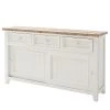 Maison Belfort Sideboard Balignton - Kiefer massiv - Kiefer / Weiß