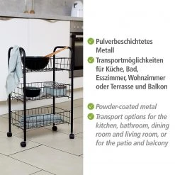 WENKO Servierwagen Florenz - Metall - Schwarz -Wohnzimmermöbel boutique en ligne 1000260937 210423 13333700108 DETAILS P000000001000260937