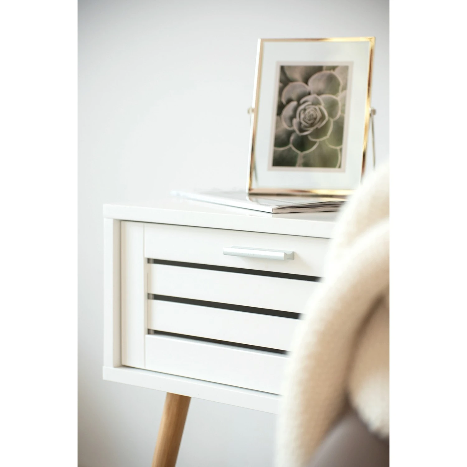 WENKO Beistelltisch Finja II - Bambus massiv - Weiß / Bambus 4 WENKO Beistelltisch Finja II - Bambus massiv - Weiß / Bambus – Bild 4