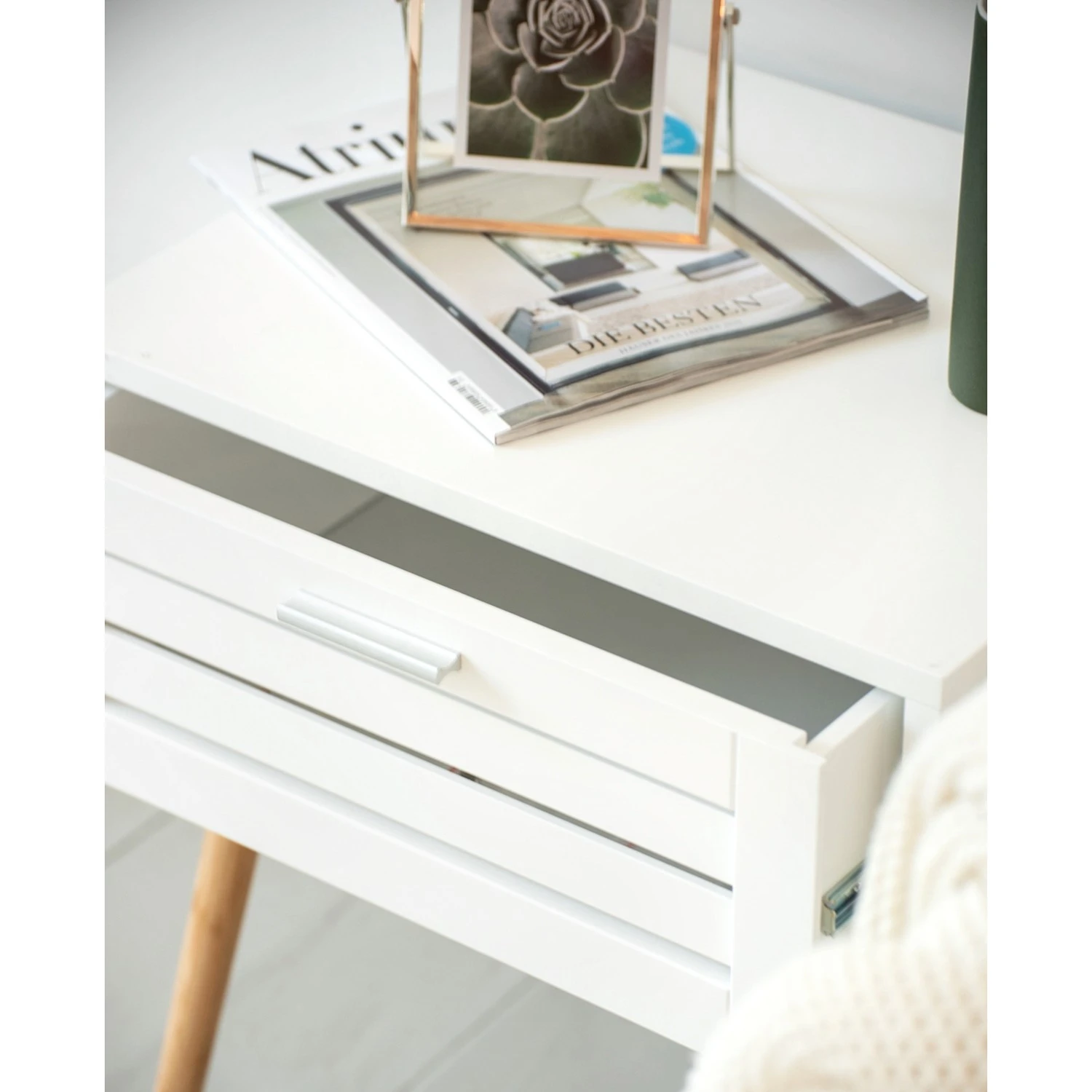 WENKO Beistelltisch Finja II - Bambus massiv - Weiß / Bambus 5 WENKO Beistelltisch Finja II - Bambus massiv - Weiß / Bambus – Bild 5