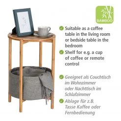 WENKO Beistelltisch Bahari I - Bambus massiv - Grau -Wohnzimmermöbel boutique en ligne 1000260947 210423 13350800167 DETAILS P000000001000260947