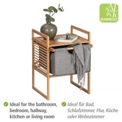 WENKO Beistelltisch Bahari II - Bambus massiv - Bambus / Grau -Wohnzimmermöbel boutique en ligne 1000260949 210423 13354500189 DETAILS P000000001000260949