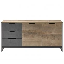 Red Living Sideboard Cocody II - Eiche Montana Dekor / Grau -Wohnzimmermöbel boutique en ligne 1000261326 210426 09140100053 DETAILS P000000001000261326