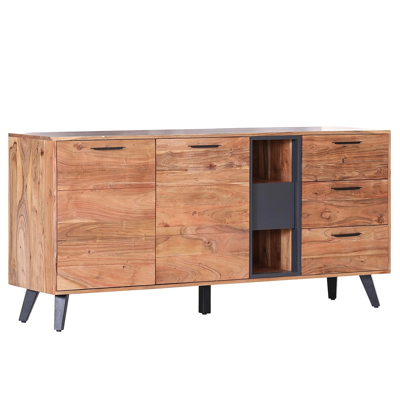 Naturoo Sideboard Manabi - Akazie massiv - Akazie / Anthrazit 1 Naturoo Sideboard Manabi - Akazie massiv - Akazie / Anthrazit