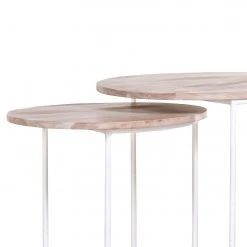 Norrwood Beistelltisch Bayardo (2er-Set) - Mango massiv / Metall - Mango Hell / Weiß -Wohnzimmermöbel boutique en ligne 1000261415 210430 11580400011 MOOD DETAILS P000000001000261415 mood