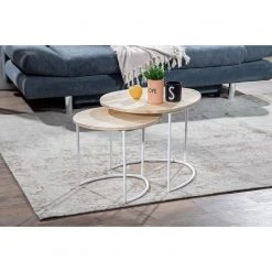 Norrwood Beistelltisch Bayardo (2er-Set) - Mango massiv / Metall - Mango Hell / Weiß -Wohnzimmermöbel boutique en ligne 1000261415 210625 14353200002 MOOD DETAILS P000000001000261415 mood