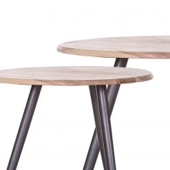 Red Living Beistelltisch Fenay V (2er-Set) - Akazie massiv / Metall - Akazie / Schwarz -Wohnzimmermöbel boutique en ligne 1000261417 210430 11581500020 DETAILS P000000001000261417