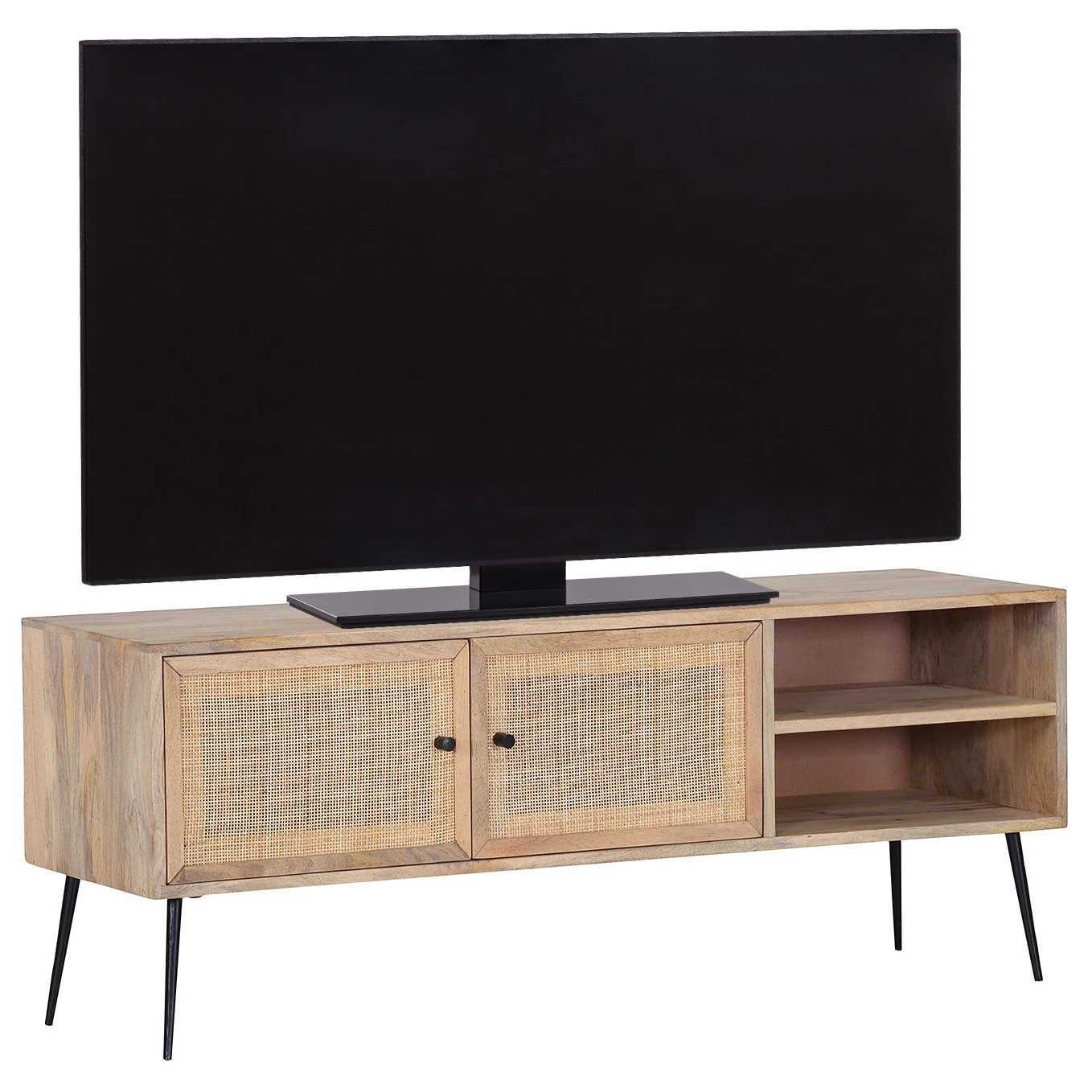 Naturoo TV-Lowboard Maardu - Rattan / Mango massiv - Beige / Mango 1 Naturoo TV-Lowboard Maardu - Rattan / Mango massiv - Beige / Mango