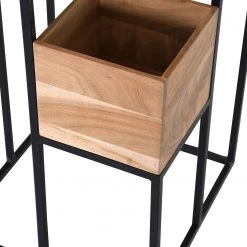 Red Living Beistelltisch Uulu I - Akazie massiv / Metall - Akazie / Schwarz -Wohnzimmermöbel boutique en ligne 1000261448 210430 12002900122 DETAILS P000000001000261448