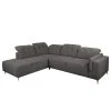 Loftscape Ecksofa Miches - Webstoff - Grau - Ottomane davorstehend links