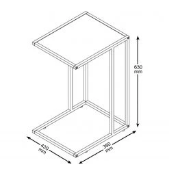Red Living Beistelltisch Coogee I - Eiche Schwarzbraun Dekor -Wohnzimmermöbel boutique en ligne 1000263268 210430 14472900034 SKETCH DETAILS P000000001000263268 sketch