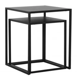 Norrwood Beistelltisch Cascavel II (2er-Set) - Stahl - Schwarz -Wohnzimmermöbel boutique en ligne 1000263274 210430 14473000066 DETAILS P000000001000263274
