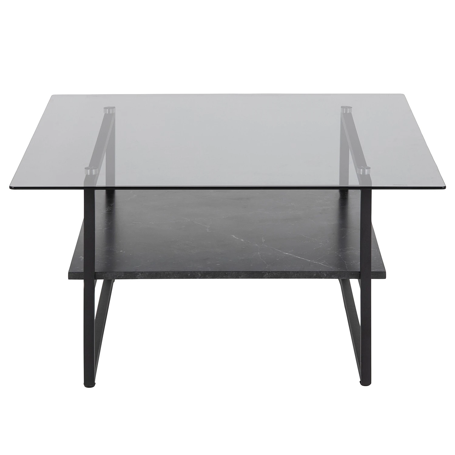 Red Living Couchtisch Weems II - Glas / Metall - Marmor Anthrazit Dekor / Schwarz 2 Red Living Couchtisch Weems II - Glas / Metall - Marmor Anthrazit Dekor / Schwarz – Bild 2