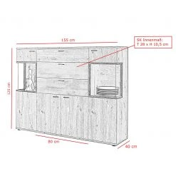 Red Living Highboard Ambato I - Eiche Artisan Dekor -Wohnzimmermöbel boutique en ligne 1000263436 210430 11510500206 SKETCH DETAILS P000000001000263436 sketch