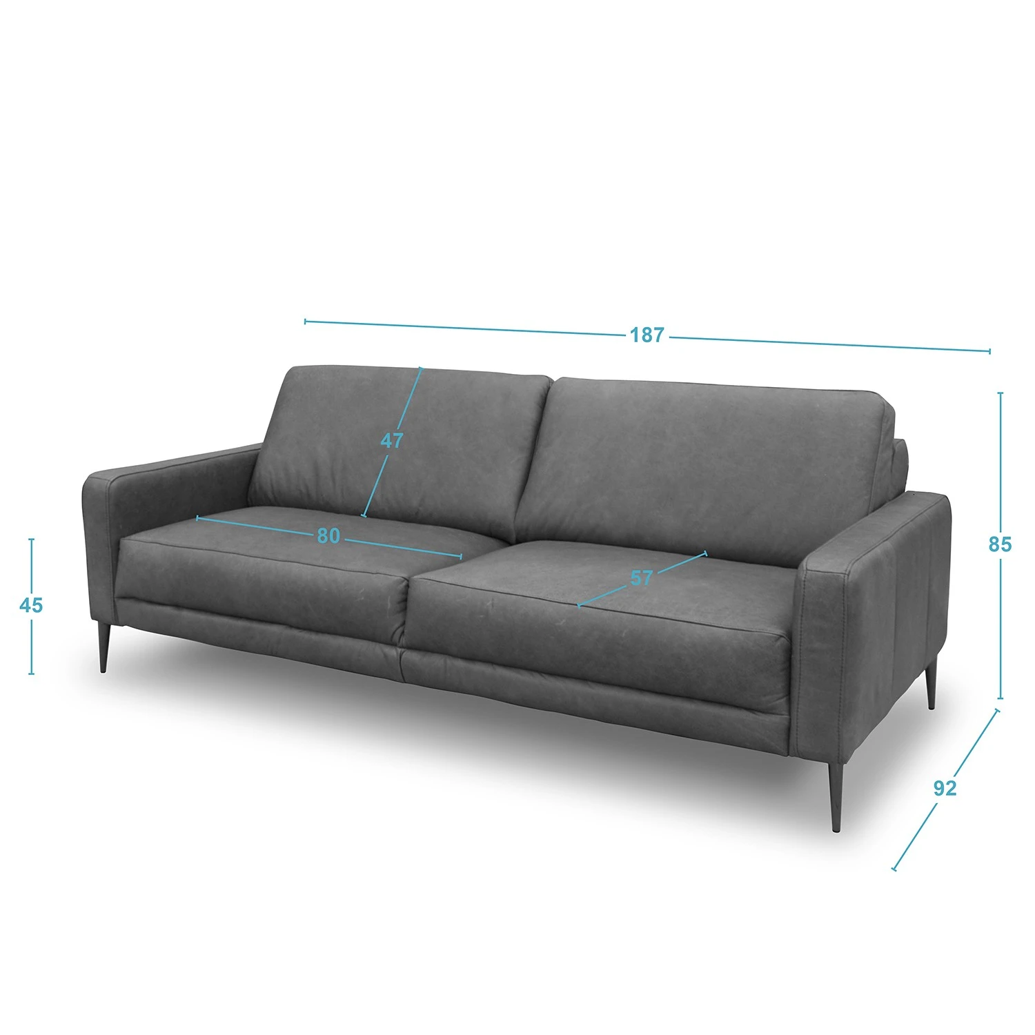 Loftscape Sofa Suzette II (3-Sitzer) - Echtleder - Echtleder Arelia: Fango 9 Loftscape Sofa Suzette II (3-Sitzer) - Echtleder - Echtleder Arelia: Fango – Bild 9
