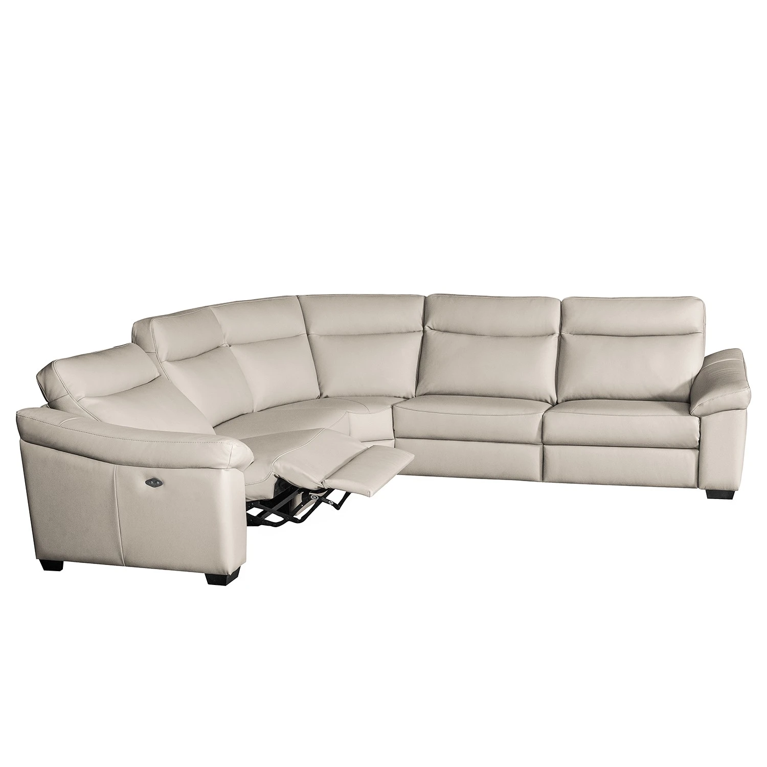 Red Living Ecksofa Sappee - Echtleder Domna: Grau - Elektrisch verstellbar: 2 Motoren mit Kabel 8 Red Living Ecksofa Sappee - Echtleder Domna: Grau - Elektrisch verstellbar: 2 Motoren mit Kabel – Bild 8