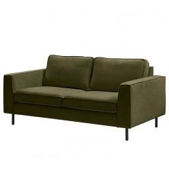 Mørteens Sofa Monblanc (2-Sitzer) - Webstoff - Webstoff Velia: Dunkelgrün