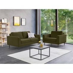 Mørteens Sofa Monblanc (2-Sitzer) - Webstoff - Webstoff Velia: Dunkelgrün -Wohnzimmermöbel boutique en ligne 1000264977 210827 06173300037 MOOD DETAILS P000000001000264977 mood