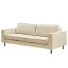 Mørteens Sofa Monblanc (3-Sitzer) - Webstoff - Webstoff Velia: Creme
