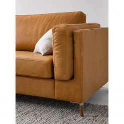Studio Copenhagen 2,5-Sitzer Sofa COSO Classic+ - Echtleder Taru: Hellbraun - Eiche Dunkel -Wohnzimmermöbel boutique en ligne 1000265053 211007 14073700313 DETAILS P000000001000265053