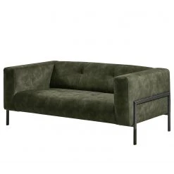 Mørteens Sofa Vernioz (2-Sitzer) - Webstoff - Webstoff Adela: Moosgrün