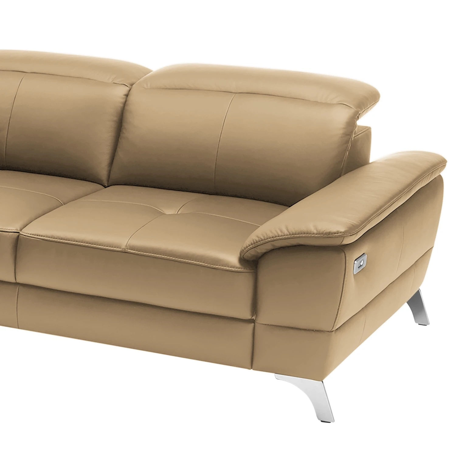 Loftscape Ecksofa Bussy - Echtleder - Echtleder Poas: Cappuccino - Ottomane davorstehend links - Mit Schlaffunktion 8 Loftscape Ecksofa Bussy - Echtleder - Echtleder Poas: Cappuccino - Ottomane davorstehend links - Mit Schlaffunktion – Bild 8