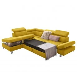 Loftscape Ecksofa Calau - Microfaser - Microfaser Enza: Senfgelb - Ottomane davorstehend links - Mit Schlaffunktion -Wohnzimmermöbel boutique en ligne 1000266833 210527 11192600804 DETAILS P000000001000266833