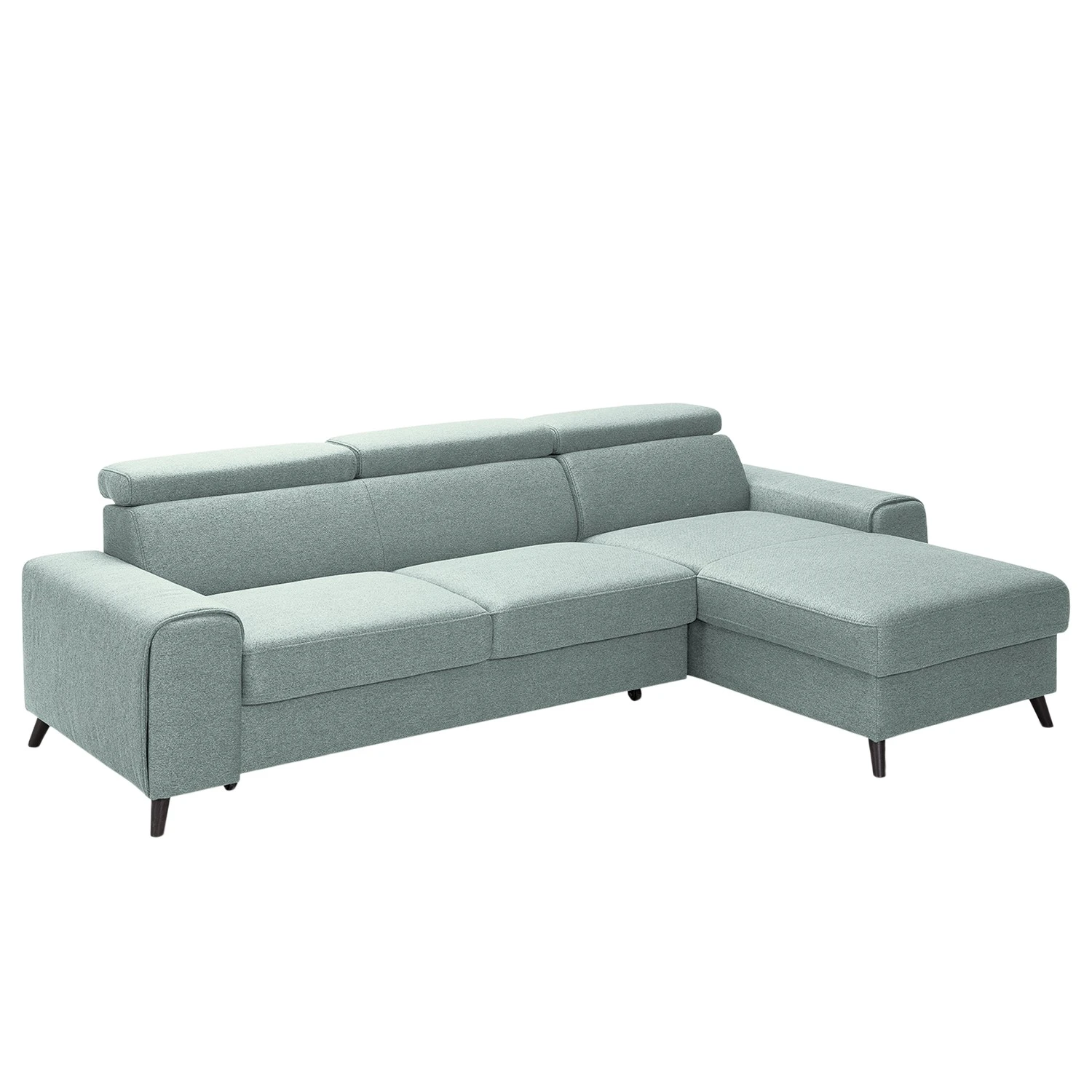 Loftscape Ecksofa Cadima II - Webstoff - Webstoff Cavo: Pastellblau - Longchair davorstehend rechts - Mit Schlaffunktion 1 Loftscape Ecksofa Cadima II - Webstoff - Webstoff Cavo: Pastellblau - Longchair davorstehend rechts - Mit Schlaffunktion