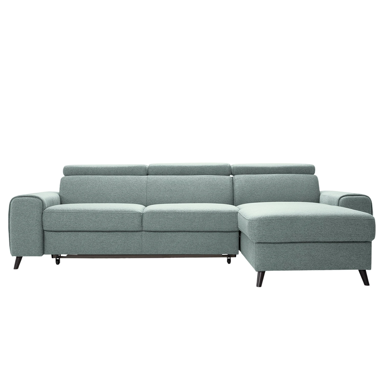 Loftscape Ecksofa Cadima II - Webstoff - Webstoff Cavo: Pastellblau - Longchair davorstehend rechts - Mit Schlaffunktion 4 Loftscape Ecksofa Cadima II - Webstoff - Webstoff Cavo: Pastellblau - Longchair davorstehend rechts - Mit Schlaffunktion – Bild 4