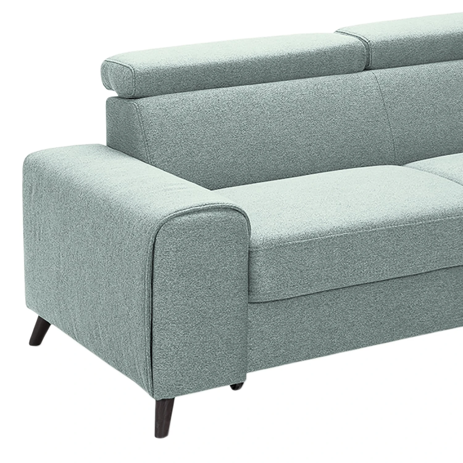 Loftscape Ecksofa Cadima II - Webstoff - Webstoff Cavo: Pastellblau - Longchair davorstehend rechts - Mit Schlaffunktion 8 Loftscape Ecksofa Cadima II - Webstoff - Webstoff Cavo: Pastellblau - Longchair davorstehend rechts - Mit Schlaffunktion – Bild 8