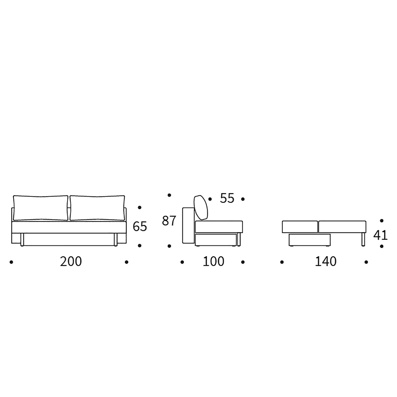 Innovation Möbel Schlafsofa Merga - Webstoff - Anthrazit 9 Innovation Möbel Schlafsofa Merga - Webstoff - Anthrazit – Bild 9