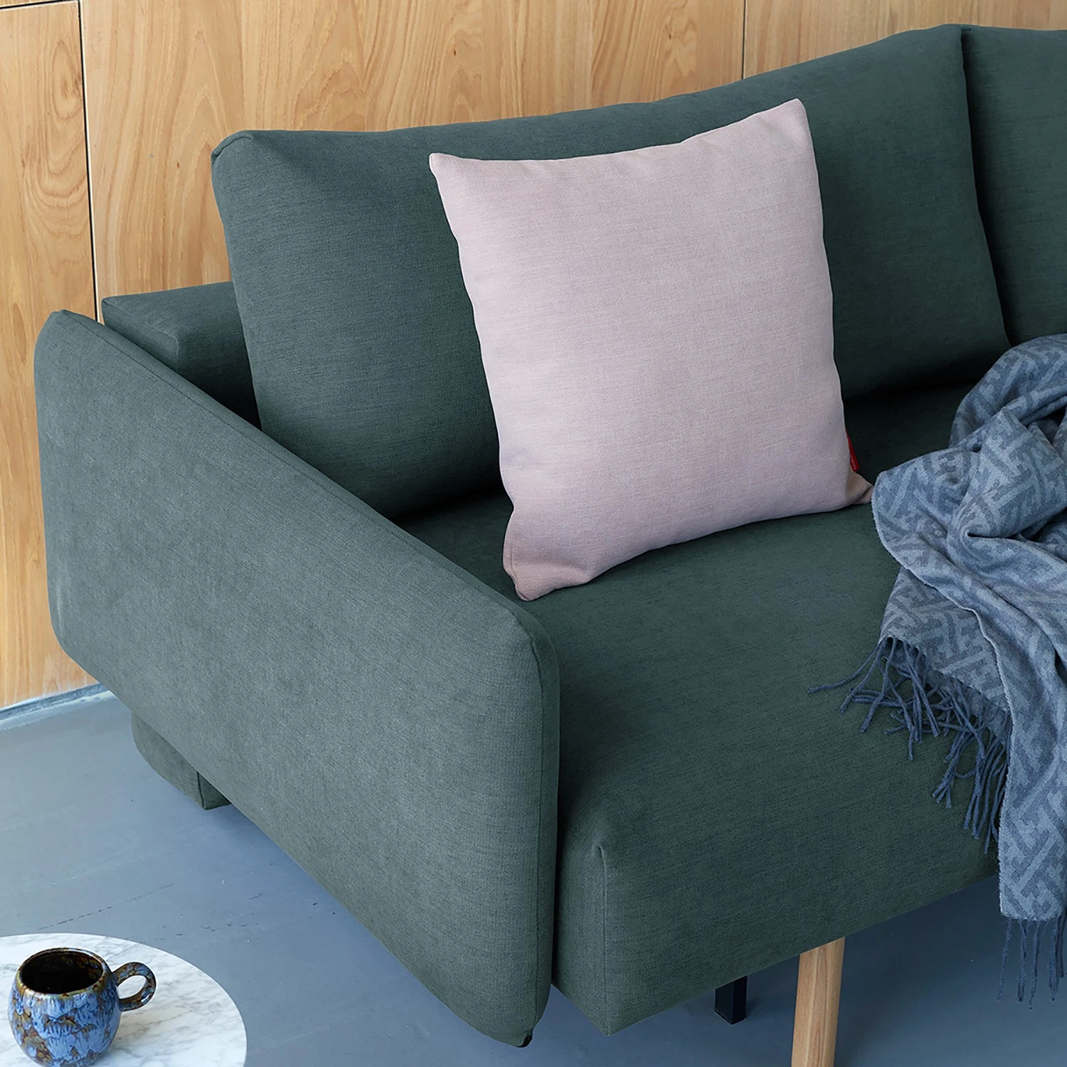 Innovation Möbel Schlafsofa Frode - Webstoff - Blaugrau - Mit Armlehnen 7 Innovation Möbel Schlafsofa Frode - Webstoff - Blaugrau - Mit Armlehnen – Bild 7