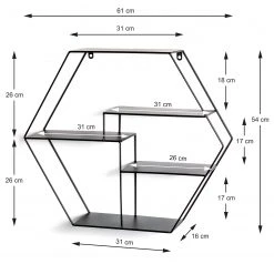 Loftscape Wandregal Keila - Metall - Schwarz -Wohnzimmermöbel boutique en ligne 1000267361 210518 16033100008 SKETCH DETAILS P000000001000267361 sketch