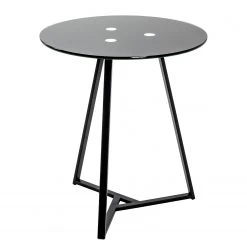 Loftscape Beistelltisch Calow - Glas / Metall - Schwarz