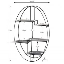 Loftscape Wandregal Keenan - Metall - Schwarz -Wohnzimmermöbel boutique en ligne 1000267394 210518 16033200036 SKETCH DETAILS P000000001000267394 sketch