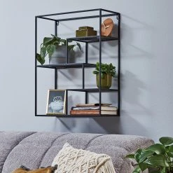 Loftscape Wandregal Kalanti - Metall - Schwarz -Wohnzimmermöbel boutique en ligne 1000267395 210518 16033200053 MOOD DETAILS P000000001000267395 mood