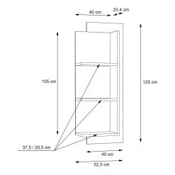 Norrwood Wandregal Boyd II - Eiche Dekor / Weiß -Wohnzimmermöbel boutique en ligne 1000270211 210609 06153800022 SKETCH DETAILS P000000001000270211 sketch