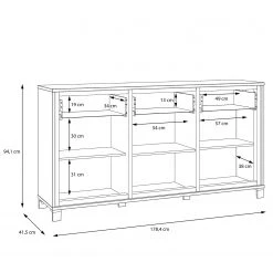 Red Living Sideboard Egan II - Eiche Artisan Dekor / Eiche Schwarz Dekor -Wohnzimmermöbel boutique en ligne 1000270221 210609 06154100077 SKETCH DETAILS P000000001000270221 sketch