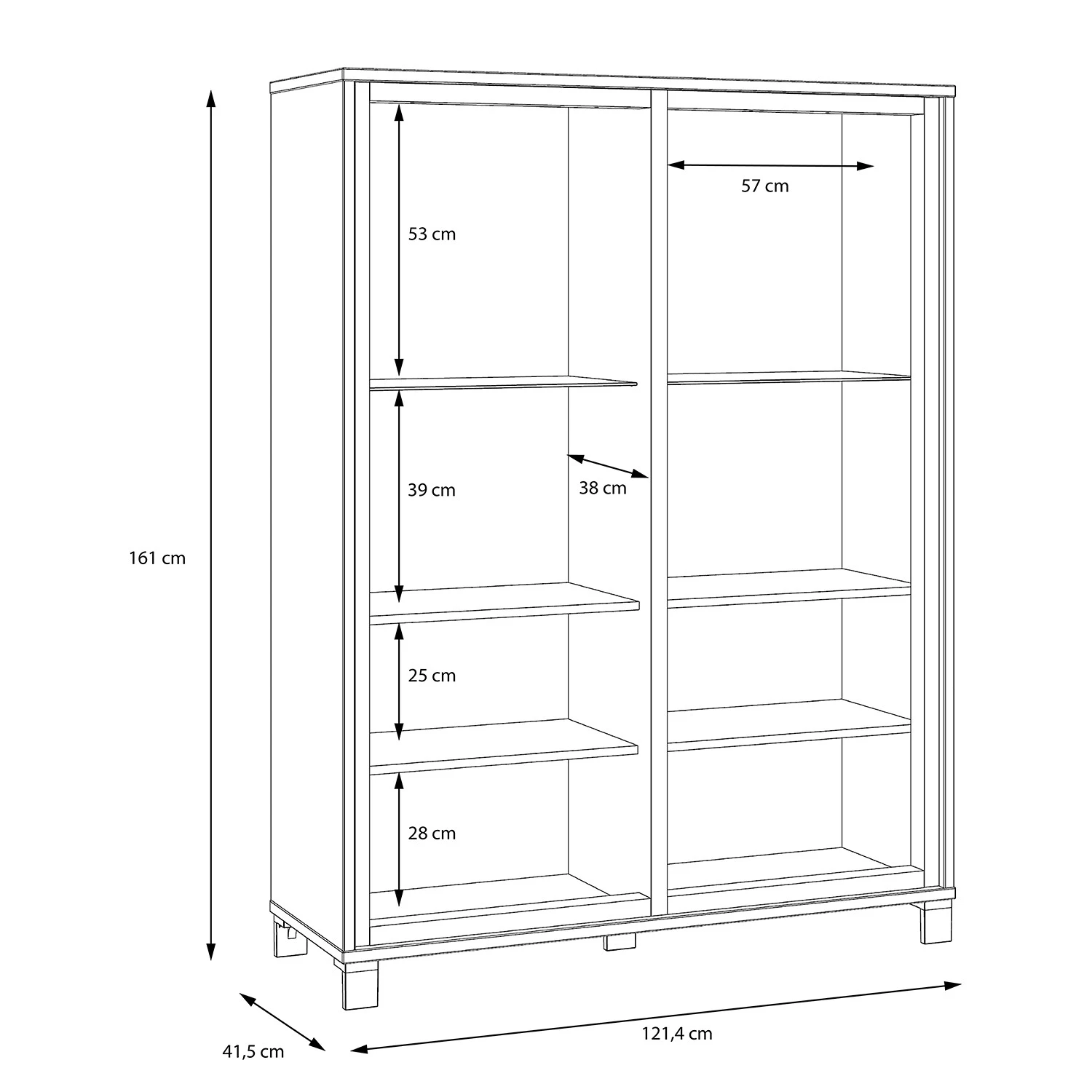 Red Living Vitrinenschrank Egan I - Eiche Artisan Dekor / Eiche Schwarz Dekor 8 Red Living Vitrinenschrank Egan I - Eiche Artisan Dekor / Eiche Schwarz Dekor – Bild 8