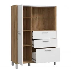 Norrwood Highboard Boyd II - Weiß / Eiche Dekor -Wohnzimmermöbel boutique en ligne 1000270241 210609 06160100225 DETAILS P000000001000270241