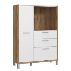 Norrwood Highboard Boyd II - Weiß / Eiche Dekor -Wohnzimmermöbel boutique en ligne 1000270241 210609 06160100226 DETAILS P000000001000270241