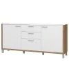 Norrwood Sideboard Boyd I - Weiß / Eiche Dekor